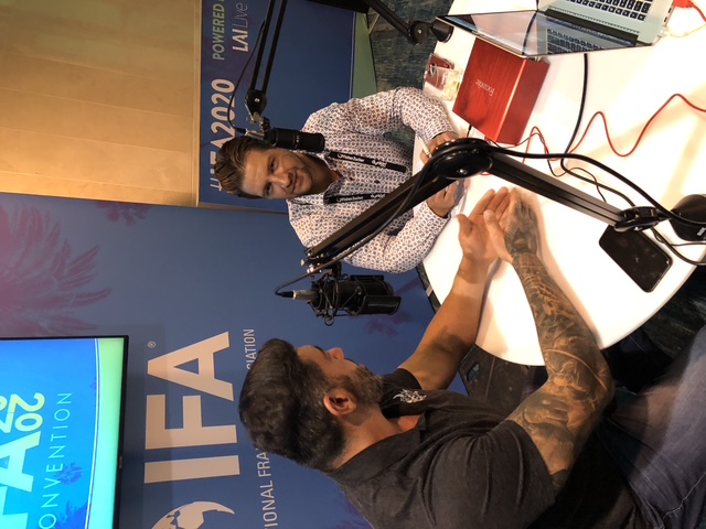 Ryan Hicks recording at IFA Convention